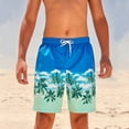 thumbnail image 2 of RMGVDSD Boys Swim Trunks Kids Swimming Shorts Fashion Print Hawaiian Casual Shorts Quick Dry Beach Pants Sport Shorts for 10-11 Years, 2 of 7