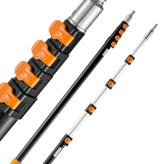 Telescoping Extension Pole 6 to 24 FT, Adjustable Multi-Purpose Pole for Painting, Dusting, Cleaning – Lightweight & Durable