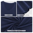 thumbnail image 4 of JYLFC Womens Shirts Short Sleeve V Neck Loose Casual Summer Tops, Navy 2XL, 4 of 7