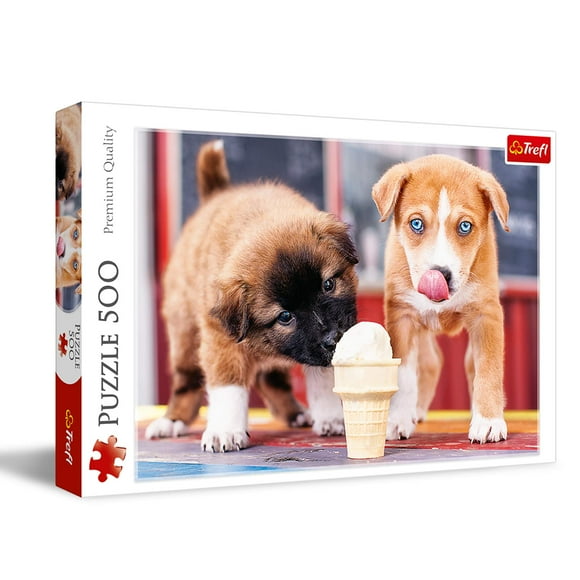 Trefl Ice Cream time! 500 Piece Jigsaw Puzzle Red 19"x13" Print, DIY Puzzle, Creative Fun, Classic Jigsaw for Adults and Children from 10 Years Old