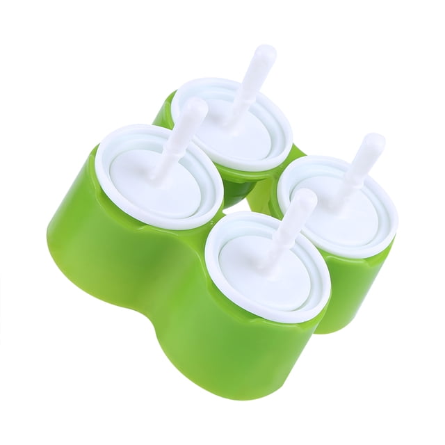 Juego de Mini herramienta de fabricación de moldes con forma de bola de helado de silicona, 4 agujeros, nuevo uso doméstico (verde), 1 Juego