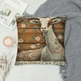 thumbnail image 2 of JEUXUS Farm Animal Short Plush Throw Pillow Cover White, 2 of 5