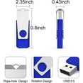 thumbnail image 2 of SHILIU-3 Pcs Clé USB 16 Go USB2.0 Clé Mémoire Design Pivotant (3 Couleurs Mélangées : Vert Orange et Bleu), 2 of 4