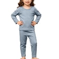 thumbnail image 6 of Bovxnpu Girls Boys Outfits Set Toddler Sleepwear Set Cotton Long Sleeve Top Pants 2 Piece Sleep Set, 6 of 9