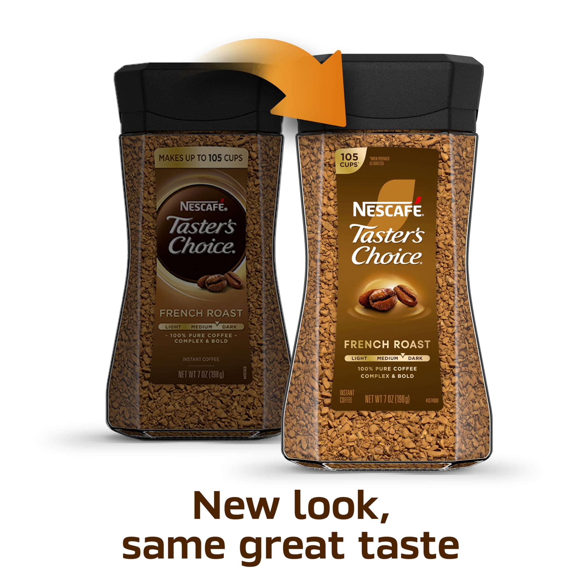 NESCAFÉ Taster's Choice French Roast, Dark Roast Coffee, Instant Coffee, 7 oz, 1 Jar