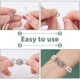 thumbnail image 6 of 3pcs 3 Colors Flower Box Clasps 2-Strand Brass Box Clasps Gold/Rose Gold/Platinum Filigree Layering Clasps Round Flower Necklace Separator Connector for Jewelry Making colorful DIY, 6 of 7
