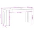 thumbnail image 4 of vidaXL Dining Table Brown Oak 140x74.5x76 cm Engineered Wood, 4 of 4