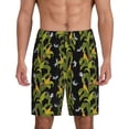 thumbnail image 1 of Balery Corn And Dragonflies Pantalones cortos de pijama de punto de algodón para hombre con cinturilla y bolsillos-Large, 1 of 6