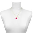thumbnail image 2 of Delight Jewelry Resin Hot Pink Flamingo - Large Goldtone Crystal Initial - O - Charm Necklace, 17.5"+2", 2 of 4