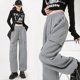 thumbnail image 3 of Pantalones de chándal de estilo otoño e invierno para mujer, de estilo callejero, de moda, con múltiples bolsillos, holgados y atados al tobillo, 3 of 5