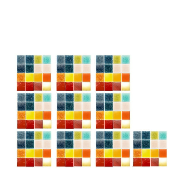 WRKEKC Clearance 10pc Crystal Tile Stickers DIY SelfAdhesive Wall Stickers