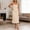 Beige, variant on Women Nightgown Adjustable Spaghetti Strap Nightgown Soft Round Neck Long Sleepshirt for Women Comfortable Rest