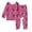 Hot Pink, variant on Halloween Toddler Girl Pajamas Cute Bat Boys Pajama Set Long Sleeve Sleepwear Nightwear Pjs Loungewear Black 3Y