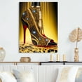 thumbnail image 2 of Designart Black And Gold High Heel Shoe III Canvas Wall Art, 2 of 5