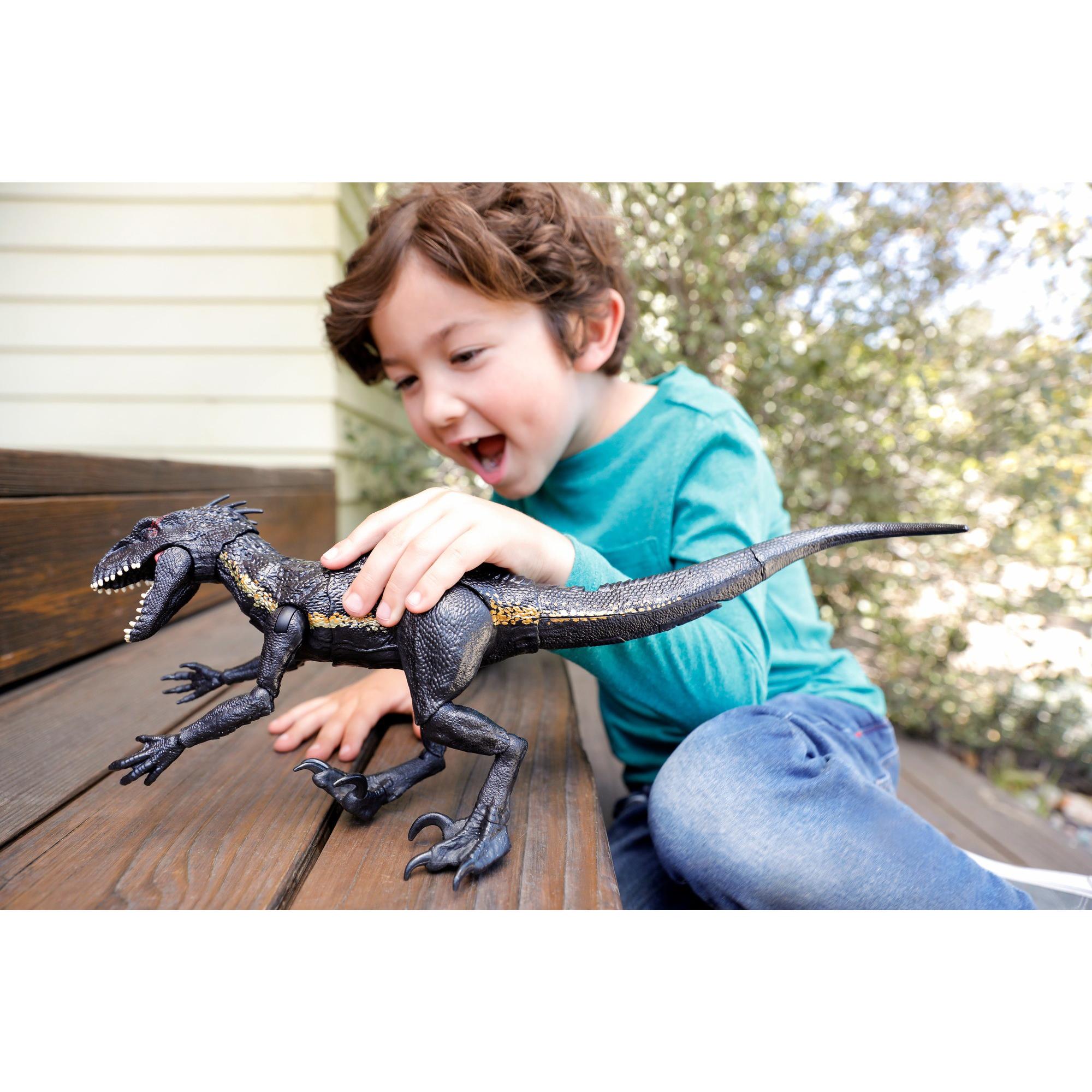 Jurassic World Grab 'n Growl Indoraptor – Dinosauro Interattivo Con Luci, Suoni E Artigli