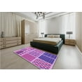 thumbnail image 4 of Ahgly Company Indoor Round Patterned Violet Purple Area Rugs, 6' Round, 4 of 6