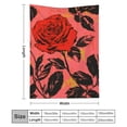 thumbnail image 3 of FCXZI Home Leisure Flannel Blanket Rose Soft Warm All-Season Comfort 30*40in, 3 of 7