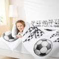 thumbnail image 4 of jejeloiu Football Soccer Sport Twin Comforter Sets,Polka Dots Bowknot Bedding Set For Girls Teens Reversible 2pcs, 4 of 8