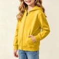 thumbnail image 4 of Ashirexll Girls Hoodies Solid Hooded Long Sleeve Sweatshirt for Big Girls Fall Casual Layer 1-11 Years, 4 of 7