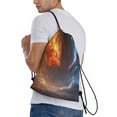 thumbnail image 4 of Yiaed Red And Blue Fire Dragon D Print Drawstring Bags Drawstring Backpack Bulk String Back Pack Gym Sport Bag-Medium, 4 of 5