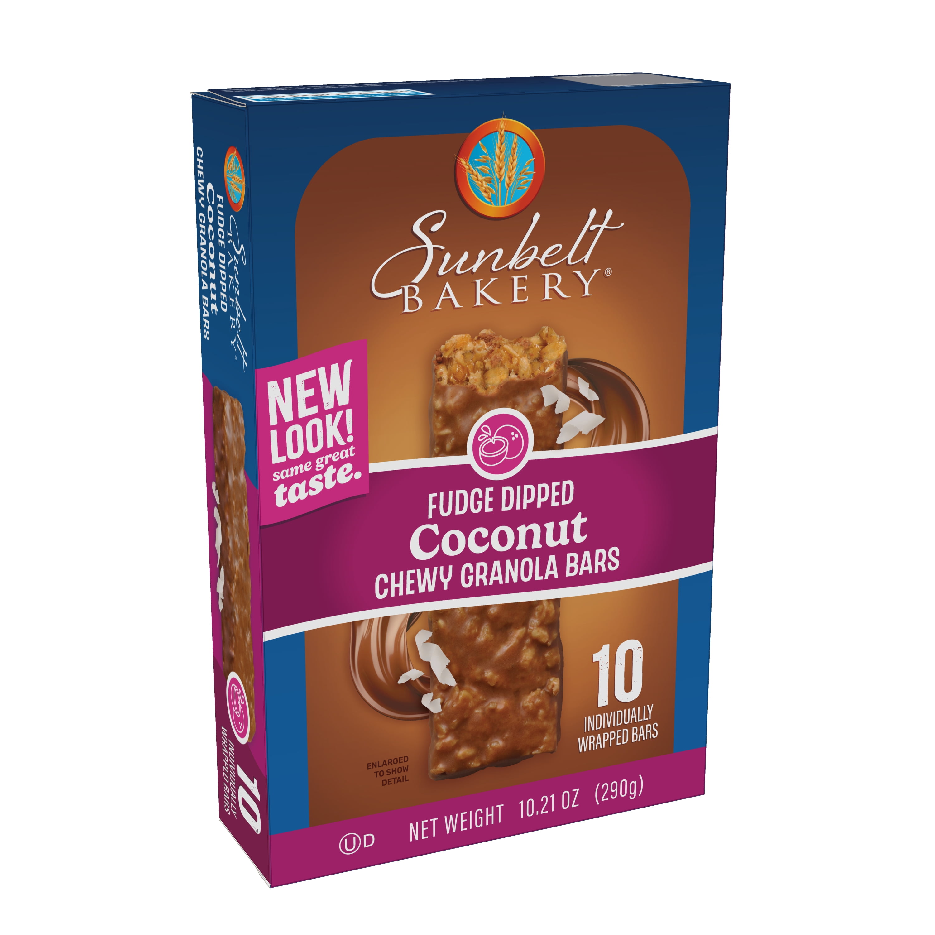 (6 pack) Sunbelt Bakery Chewy Granola Bars, Fudge Dipped Coconut, 10 Ct