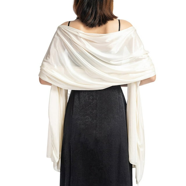 Bridesmaid Wrap Solid Color Smooth Ladies Pure Color Anti-Sun Bride Shawl for Wedding
