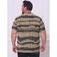 thumbnail image 3 of DARING DIVA Men's Big Tall Tie-Dye Crew Neck Short Sleeve T-Shirts XL Khaki, 3 of 7