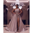 thumbnail image 1 of Vestido de noche con lentejuelas y un solo hombro, estilo europeo y americano, 1 of 3