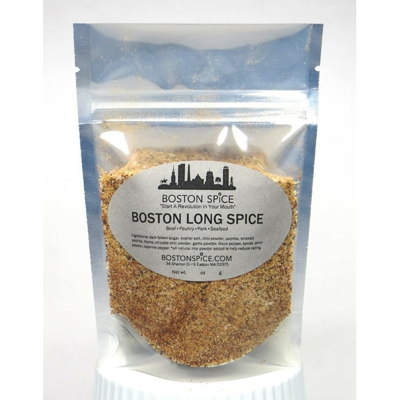 Boston Spice Long Spice Handmade Gourmet Barbecue Seasoning Blend Beef Steak Poultry Wings Fish Seafood Ribs Pork Vegetables Dry Rubs Grilled Grilling BBQ Smoker Dry Rub 1 Cup 5.5oz/157g