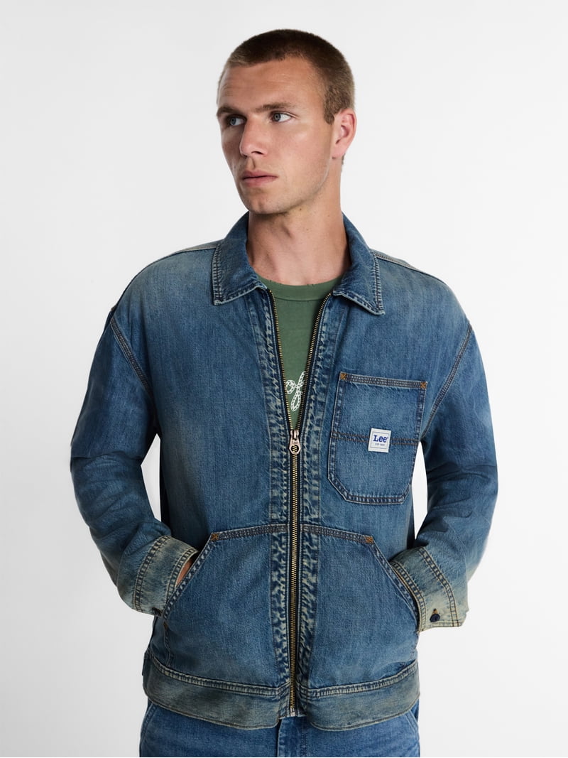 Kacey Lee Men's Denim Workwear Jacket, Sizes S-2XL - Walmart.com