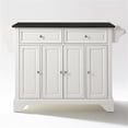 thumbnail image 3 of Pemberly Row Black Granite Top Kitchen Island in White, 3 of 7