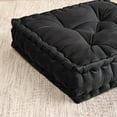 thumbnail image 2 of Sweet Home Collection Tufted Square Meditation Yoga Floor Pillow, Black - 20" x 20", 2 of 3