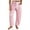Pink, variant on Womens Low Rise Baggy Barrel Horseshoe Jeans Patchwork Denim Pants with Pockets
