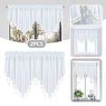thumbnail image 1 of Bovemsi Liquidation 2 Pcs Rideau Uni Fini Rideau Draperie 51x24 Chambre Déco Maison Rideau Triangle Rideau Écran Cuisine Rideau Court, 1 of 4
