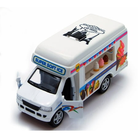 Ice Cream Truck, White - Kinsmart 5253D - 5 Inch Scale Diecast Model Replica (Brand New, but NOT IN