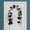 thumbnail image 6 of Fwttom Halloween Maple Leaf Garland, 69 inch Black Fall Garland Decorations for Home, Plastic Fall Leaves Garland for Thanksgiving Halloween Decorations Outdoor & Indoor, 6 of 7