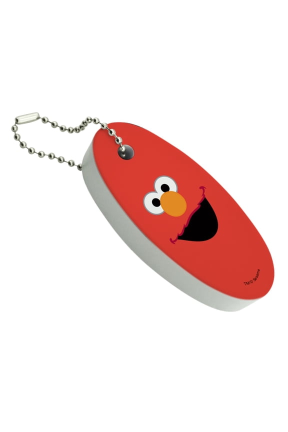 Sesame Street Elmo Face Floating Keychain Oval Foam Fishing Boat Buoy Key Float
