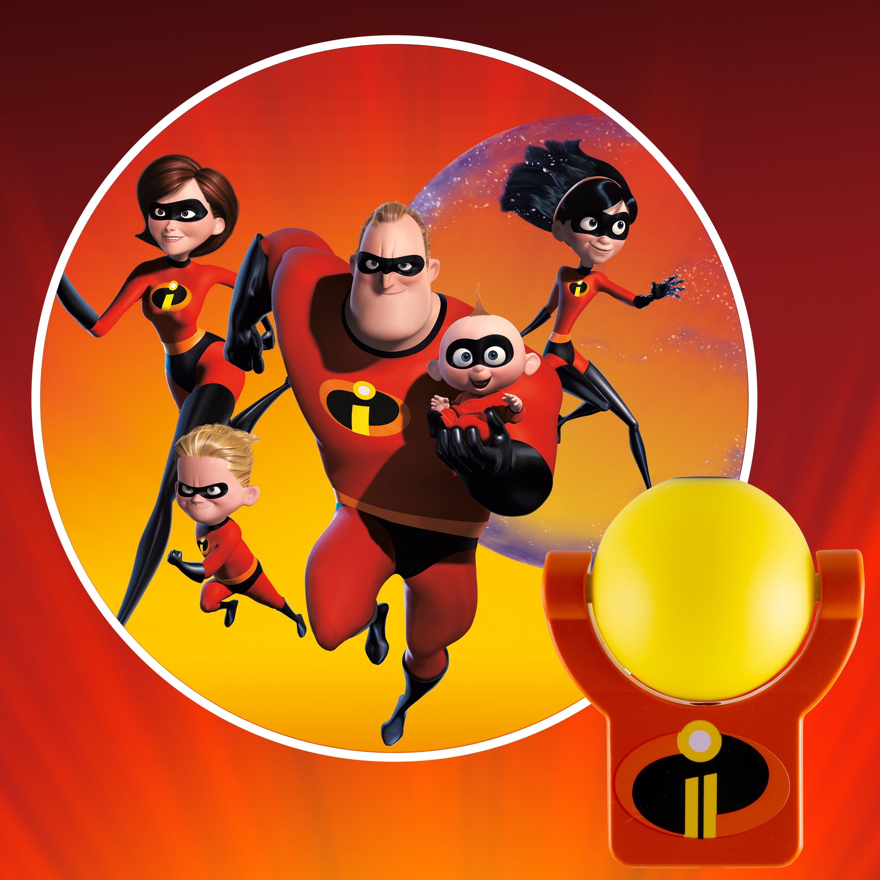 Engraved LED Night Light The Incredibles with Remote Control,Kids Rom Light Up 