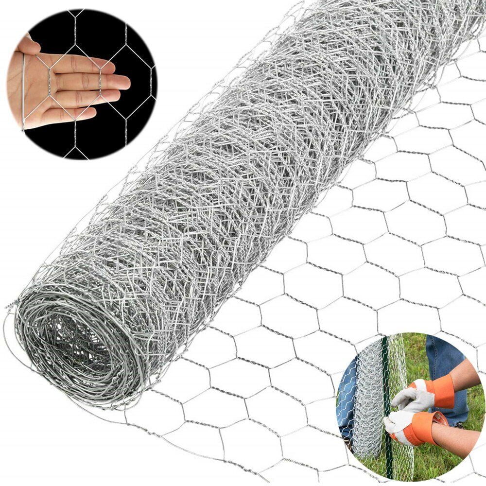 ALL-CARB Galvanized Poultry Net Metal Mesh Fencing Chicken Wire 2" Holes Rustic 72"x150'