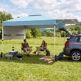 thumbnail image 5 of Costway 10x17 FT Pop Up Canopy Tent with Dual Adjustable Awnings, Silver-Coated Fabric Blue, 5 of 11