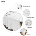 thumbnail image 3 of JSFLY Waterproof Cotton Linen Tablecloths Rectangle Dining Table Cloth, Wipe Clean Indoor & Outdoor Table Cover for Buffet Party and Banquets, Wrinkle Resistant（54"x86"） White C107, 3 of 3