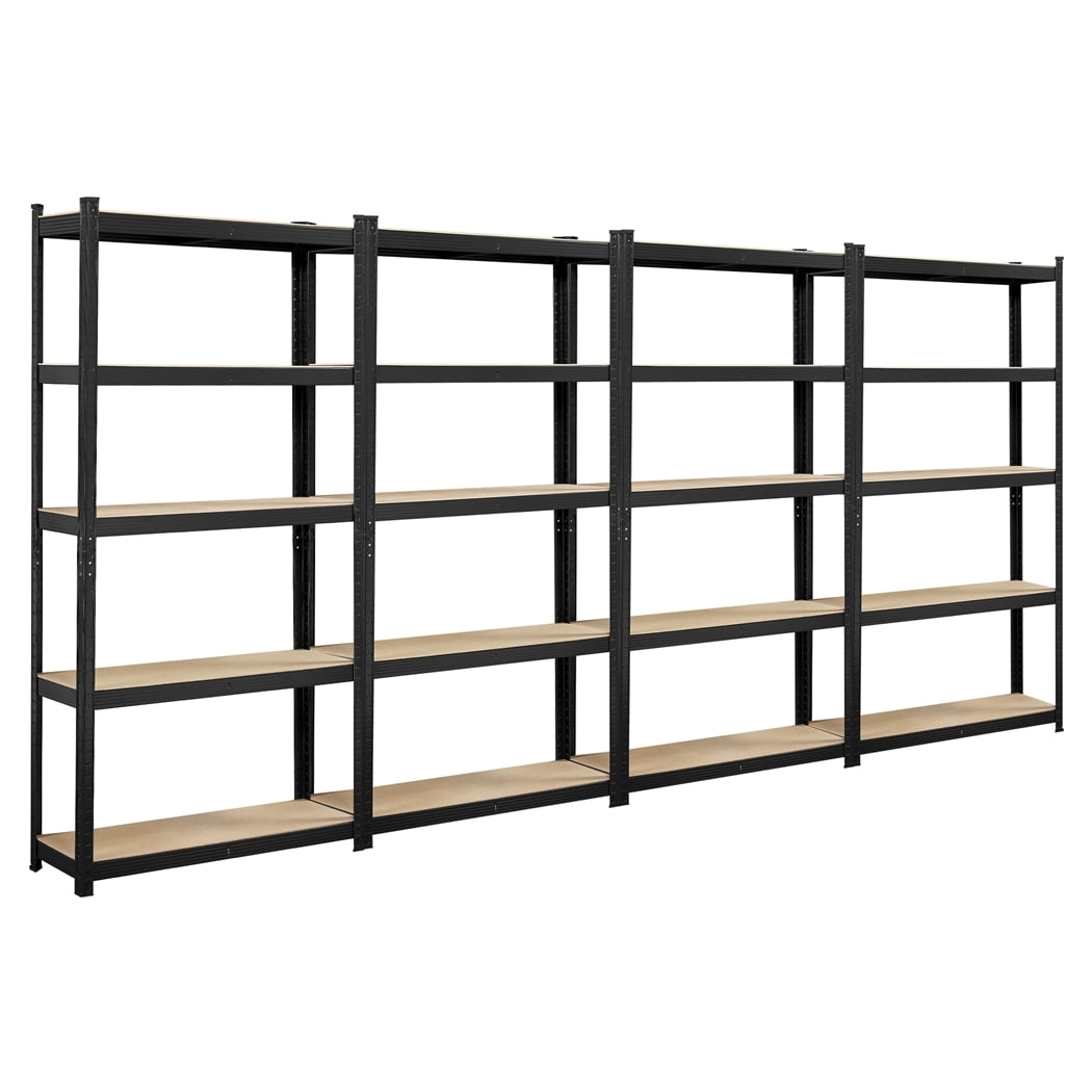 SmileMart 5Shelf Boltless & Adjustable Steel Storage Shelf Unit, Black, Holds up to 386 lb Per
