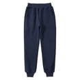 thumbnail image 4 of THDHVS Pants for Boys,Solid Knit Sweatpants Cuffed Hem School Casual Sports Wear for Kids Spring Fall,Boys Sweatpants,Dark Blue 11-12 Years, 4 of 9