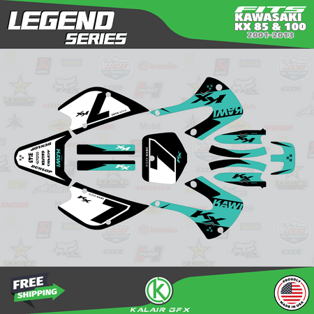 Kalair GFX Graphics Kit for Kawasaki KX85 (2001-2013) Legend Series Kalair GFX Graphics Kit for Kawasaki KX85 (2001-2013) Legend Series