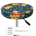 thumbnail image 4 of Bingfone12 inch Padded Round Bar Stool Cover Cushion with Elastic Fabric Round Chair Seat - Blue Floral, 4 of 7