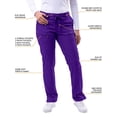 thumbnail image 3 of Adar Pro Sarraus pour Femmes - Pantalon de Sarrau à Jambe Ajustée Style Yoga - P4100P - Raisin - m, 3 of 7