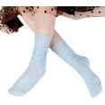 thumbnail image 6 of Women Girls Lace Socks Sheer Loose Socks Decorated Mesh Tulle Socks Transparent See Through Lace Slouch Socks, 6 of 7