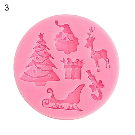 

Pnellth Cake Mold Eco-friendly Heat Resistant Silicone Christmas Trees Shaped Dessert Mould for Household