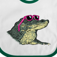 thumbnail image 4 of Inktastic Sunny Gator in Pink Sunglasses Boys or Girls Baby Bib, 4 of 4