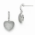 thumbnail image 1 of White Sterling Silver Earring Drop & Dangle Women'S Cubic Zirconia CZ Clear 20 mm 13, 1 of 2